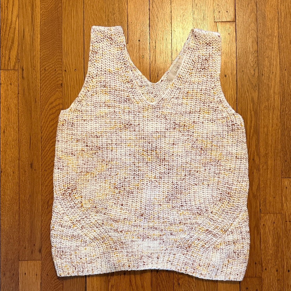 LOFT Multicolor Knit Tank Top